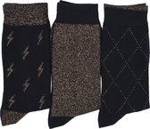 InterSocks - dames sokken met lurex - 12 paar - MULTIPACK - hoogwaardige katoen, verschillende kleuren met fantasie