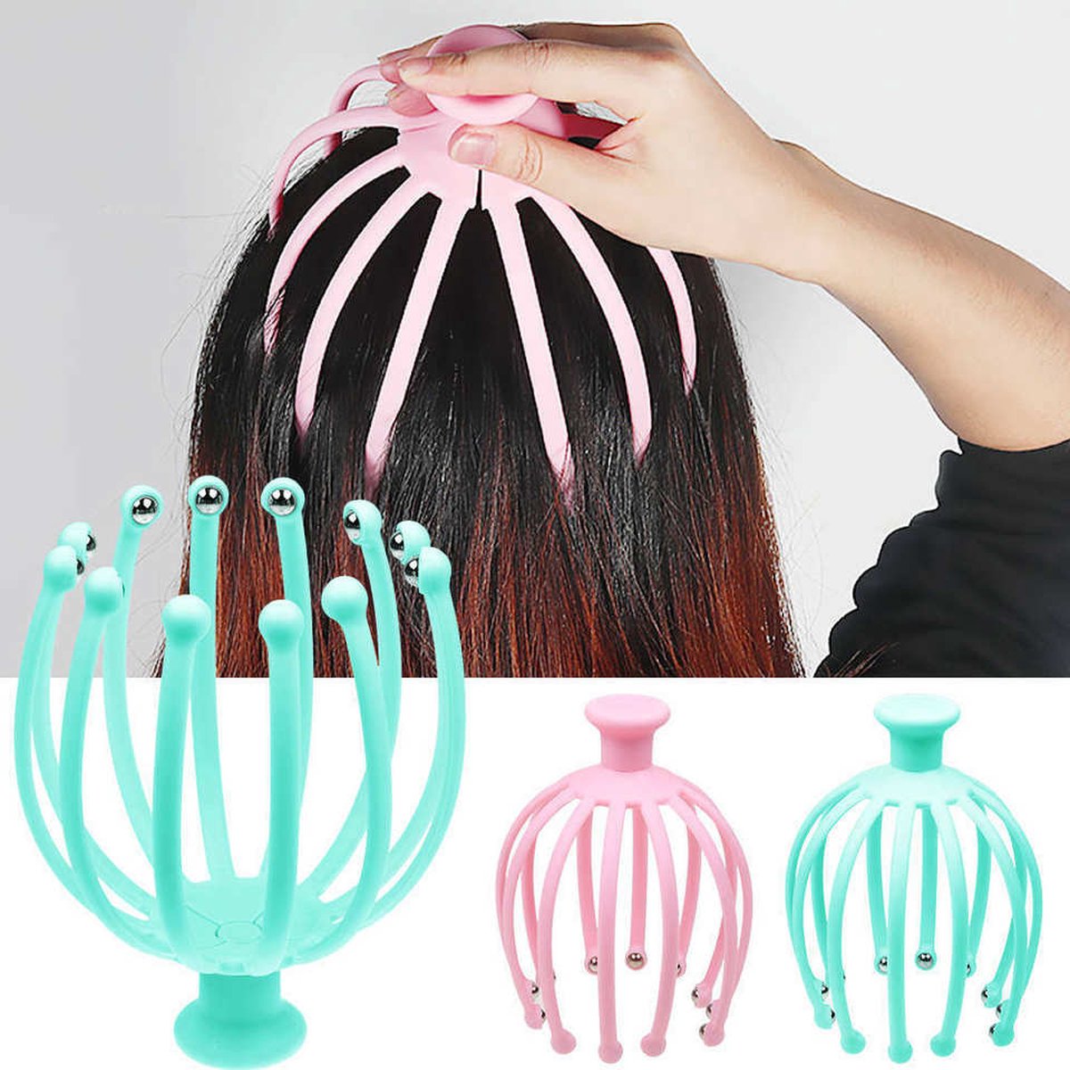 Goedkoopste Without Lemon - Handy Claws Hoofd Massage Spin - Ontspannen - Hoofdhuid - Haarstimulatie - Roze