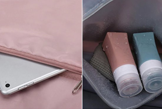 Sac de voyage pliable pour bagage à Bagage à main - Pliable jusqu'à 28 x 18 cm - Rose