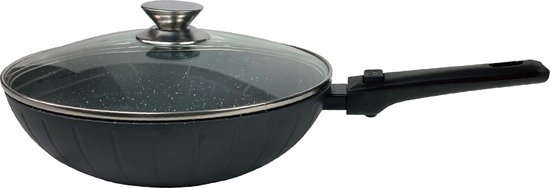 Platinum DAW32 Wok Pan avec Couvercle 32cm - Koper