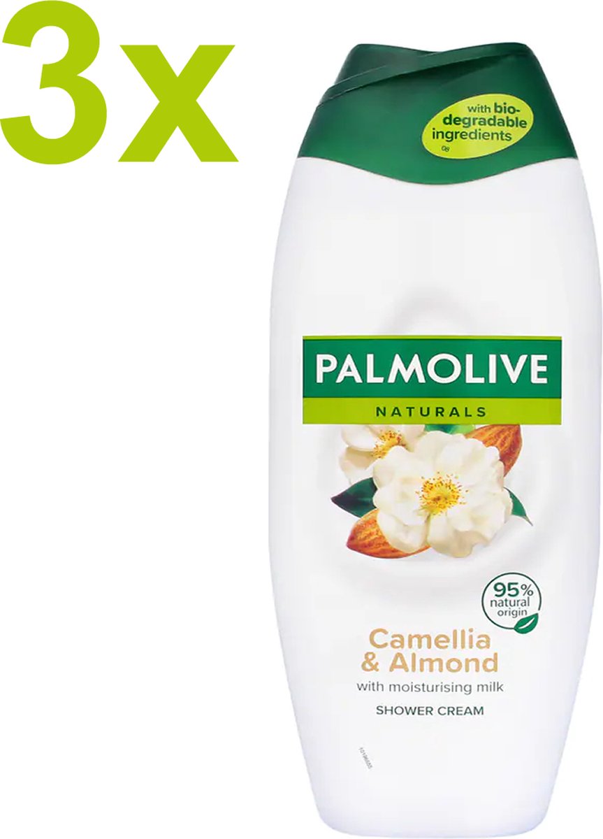Goedkoopste Palmolive - Naturals - Camellia Oil & Almond - Douchemelk/Douchegel - 3x 500ml - Voordeelverpakking