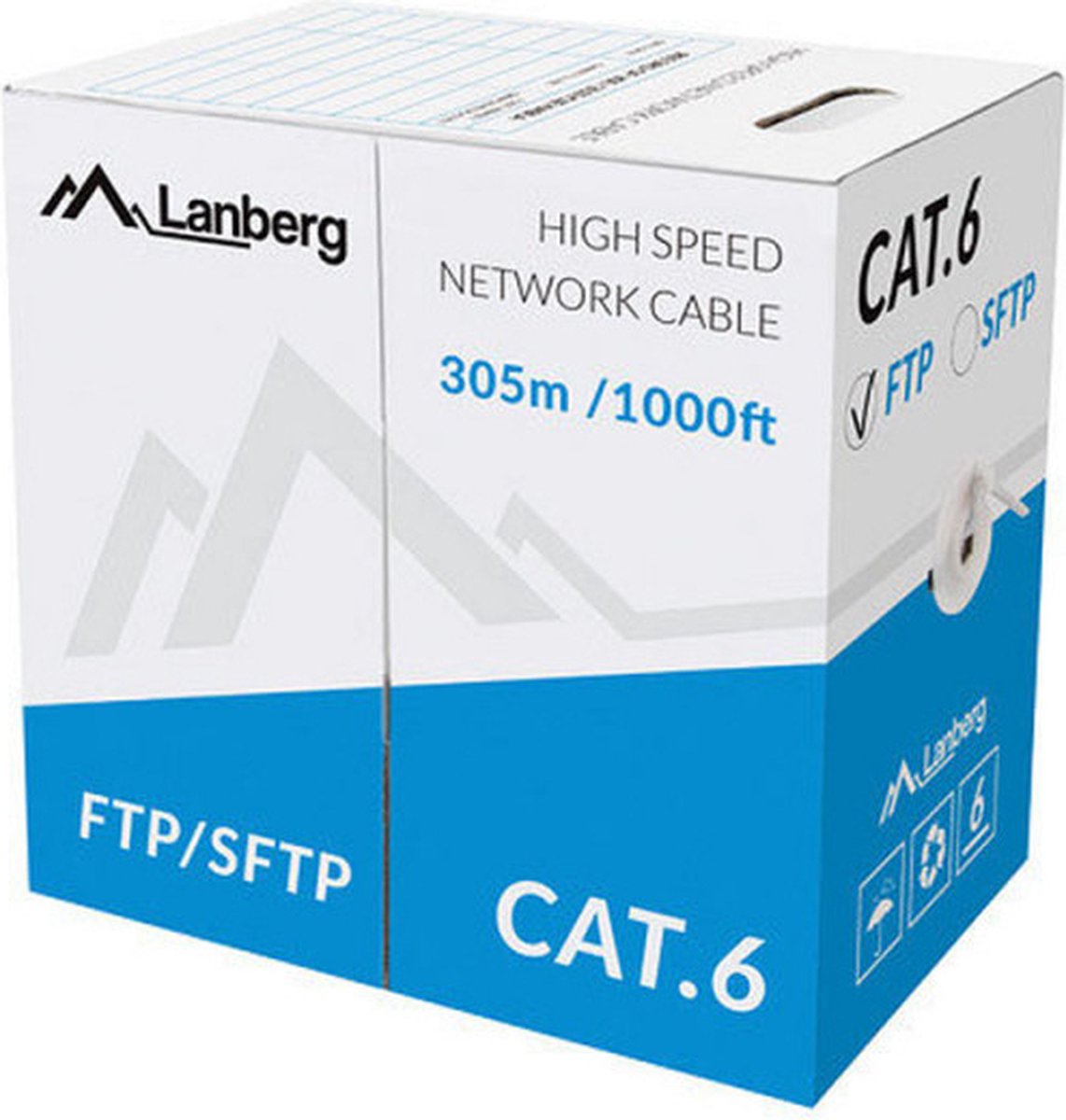 Ethernet LAN Cable Lanberg LCF6-11CU-0305-S Grey 305 m