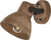 PERIYAR - Wandlamp - Donkere houtkleur - Mangohout