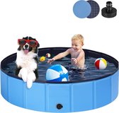 Hondenzwembad voor grote en kleine honden, opvouwbaar hondenzwembad, antislip, verdikt pvc, kinderbadje, hond, slijtvast, hondenbadkuip zwembad voor kinderen, 120 x 30 cm