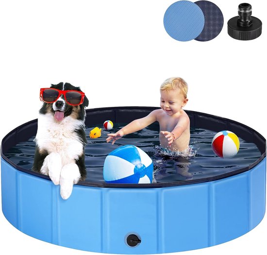 Badkuip Voor Honden En Katten Opvouwbare Hondenbad / Kinderzwembad - Geen Opblaasbaar - Draagbaar Voor Buiten, Tuin En Kamperen Opvouwbaar Hondenzwembad Geen Inflatie