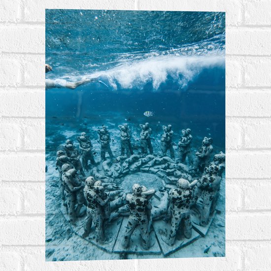 Muursticker - Zee - Water - Vissen - Beelden - Onderwater - Duiken - 40x60 cm Foto op Muursticker