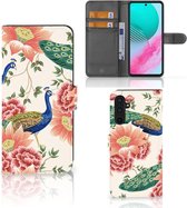 Telefoonhoesje met Pasjes geschikt voor Samsung Galaxy M54 Pink Peacock