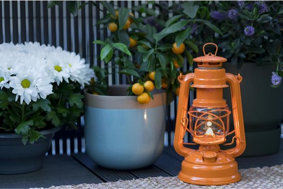Feuerhand Stormlantaarn Baby special 276 - Oranje - 13.5x15x26.5cm - Modern van Feuerhand — afbeelding 4
