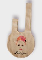 Frida Monroe - Sac à nœud japonais - Sac fourre-tout en coton - Sac shopper - Sac à bandoulière - Sac réutilisable en Cotton biologique lavable - Sac à pain - 37 x 75 cm