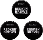 Redken - Brews Mens Maneuver Cream Pomade - 3 x 100 ml