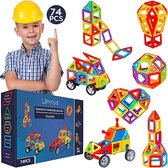 Limmys Magnetische Bouwblokken - Unieke Travel Series Bouw Speelgoed voor Jongens en Meisjes - STEM Educatief Speelgoed is een Perfect cadeau - Inclusief 74 Stukken en een Ideeënboek
