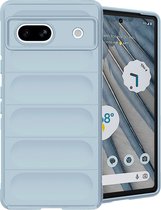 iMoshion Hoesje Geschikt voor Google Pixel 7a Hoesje Siliconen - iMoshion EasyGrip Backcover - Lichtblauw