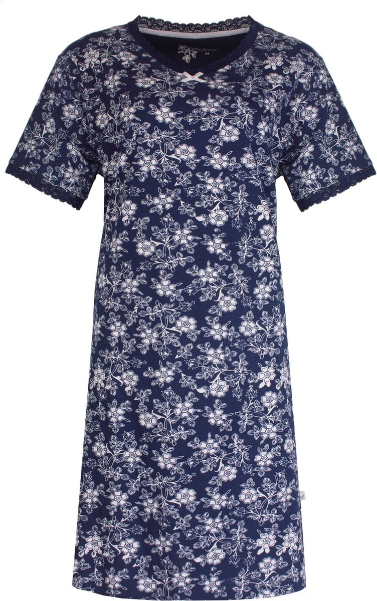 Tenderness Dames Nachthemd - Slaapkleed - Marine Blauw