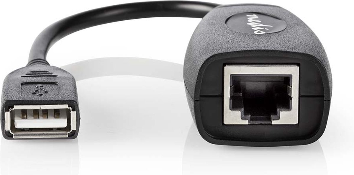 NEDIS CCGB60EXTBK500 USB-kabel 0,20 m Zwart