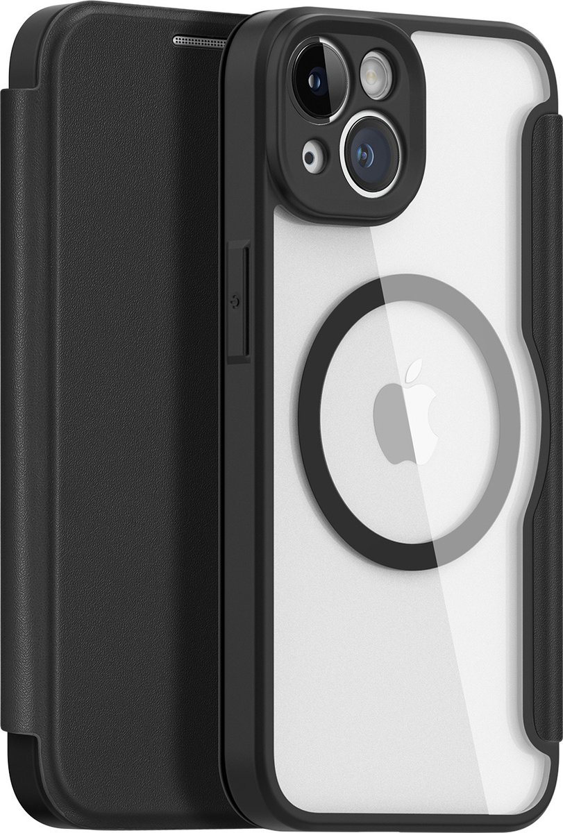 Dux Ducis - iPhone 14 Hoesje - Geschikt voor Magsafe - Book Case - Zwart