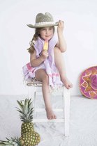 Kids Hamamdoek Lilas Pink - 140x70cm - dun kinder strandlaken - sneldrogende handdoeken - saunadoek - kleine hamamdoek - reishanddoek - zwem handdoek