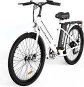 Vélo électrique HITWAY, 26 pouces, moteur 250 W, batterie Li 36 V, 8,4 Ah, jusqu'à 35-70 km， Wit bleu