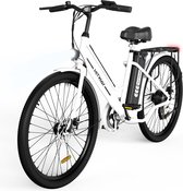 HITWAY Elektrische fiets - E-BIKE - 26 inch - 250 W motor - Tot 35-70 km - Wit blauw