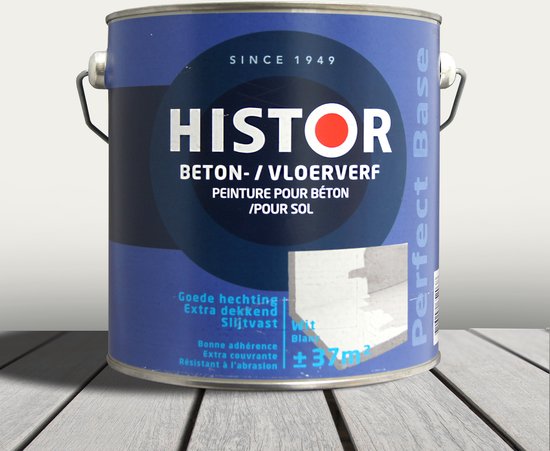 Peinture pour béton et sols Histor Perfect Base 2,5 litres - Gris foncé |  bol