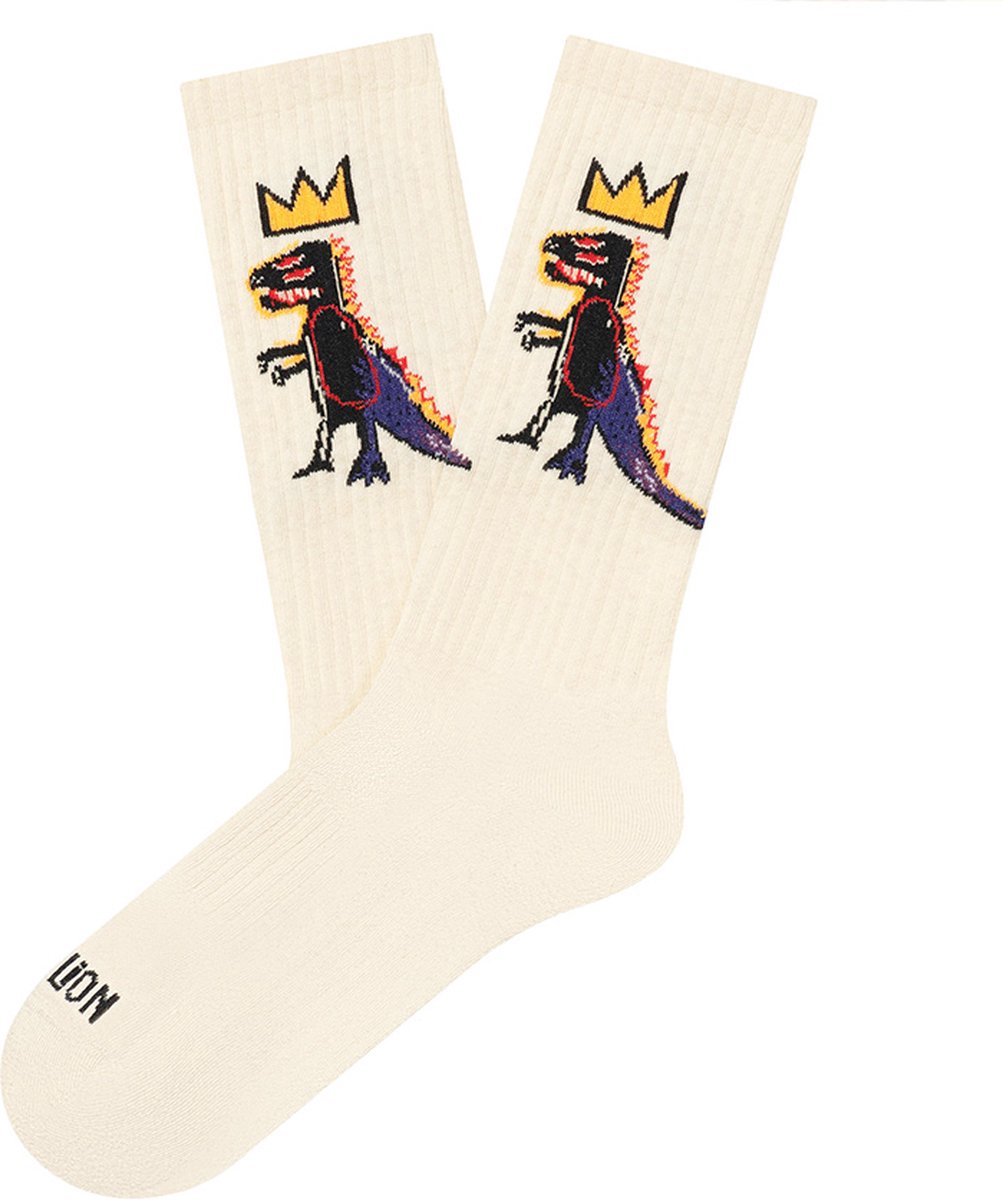 Jimmy Lion athletic sokken basquiat pez dispenser beige (Basquiat) - 41-46
