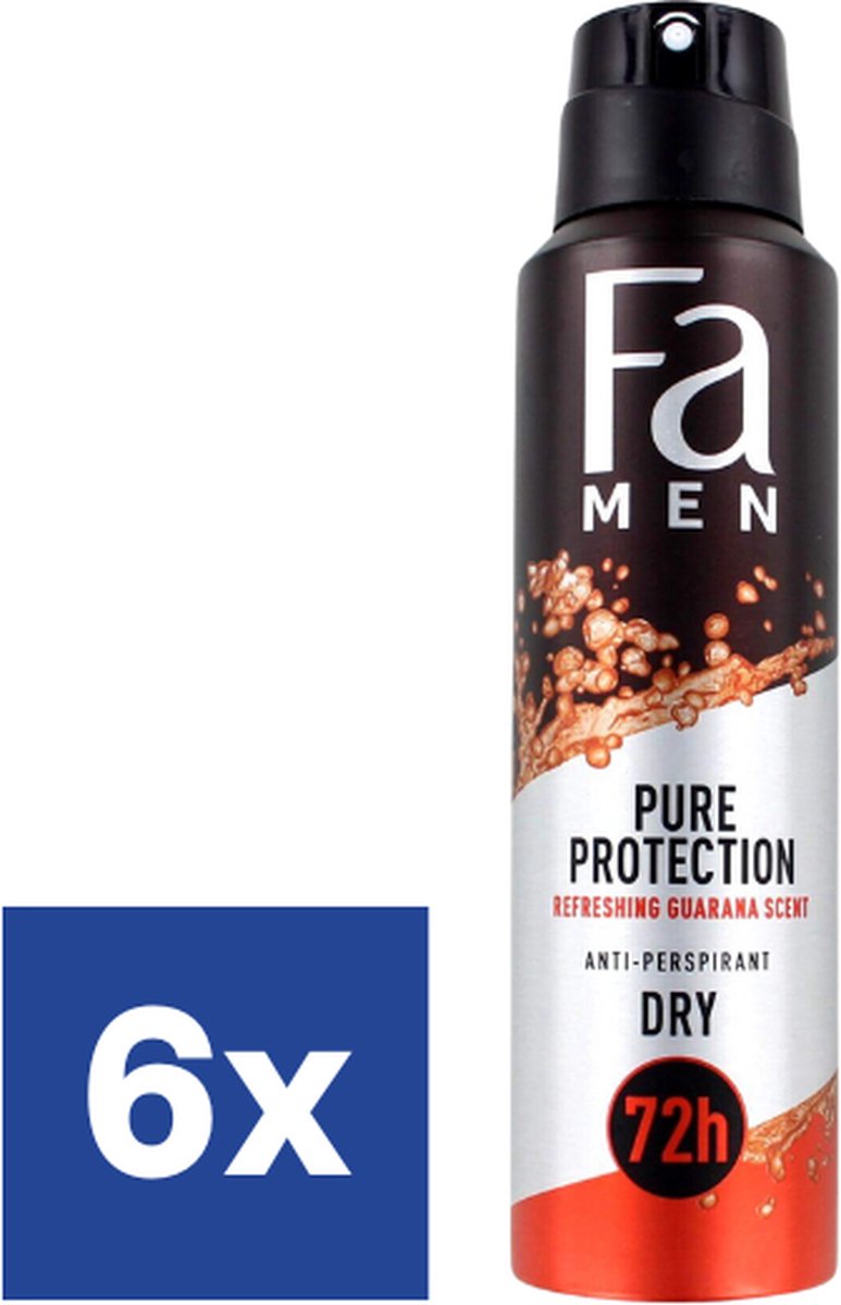 Goedkoopste Fa Men Guarana Deo Spray - 6 x 150 ml