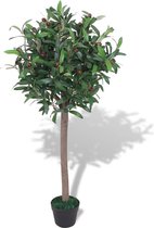 vidaXL - Kunst - laurierboom - plant - met - pot - 120 - cm - groen