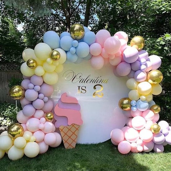 Ballonboog Versiering – Feest Decoratie Verjaardag- trouwring ballon-baby shower -huwelijksfeest ballon set 122 stuks