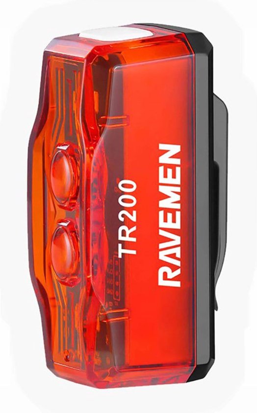Ravemen TR200 fiets achterlicht USB oplaadbaar - 200 lumen | remdetectie | fietsverlichting | waterdicht