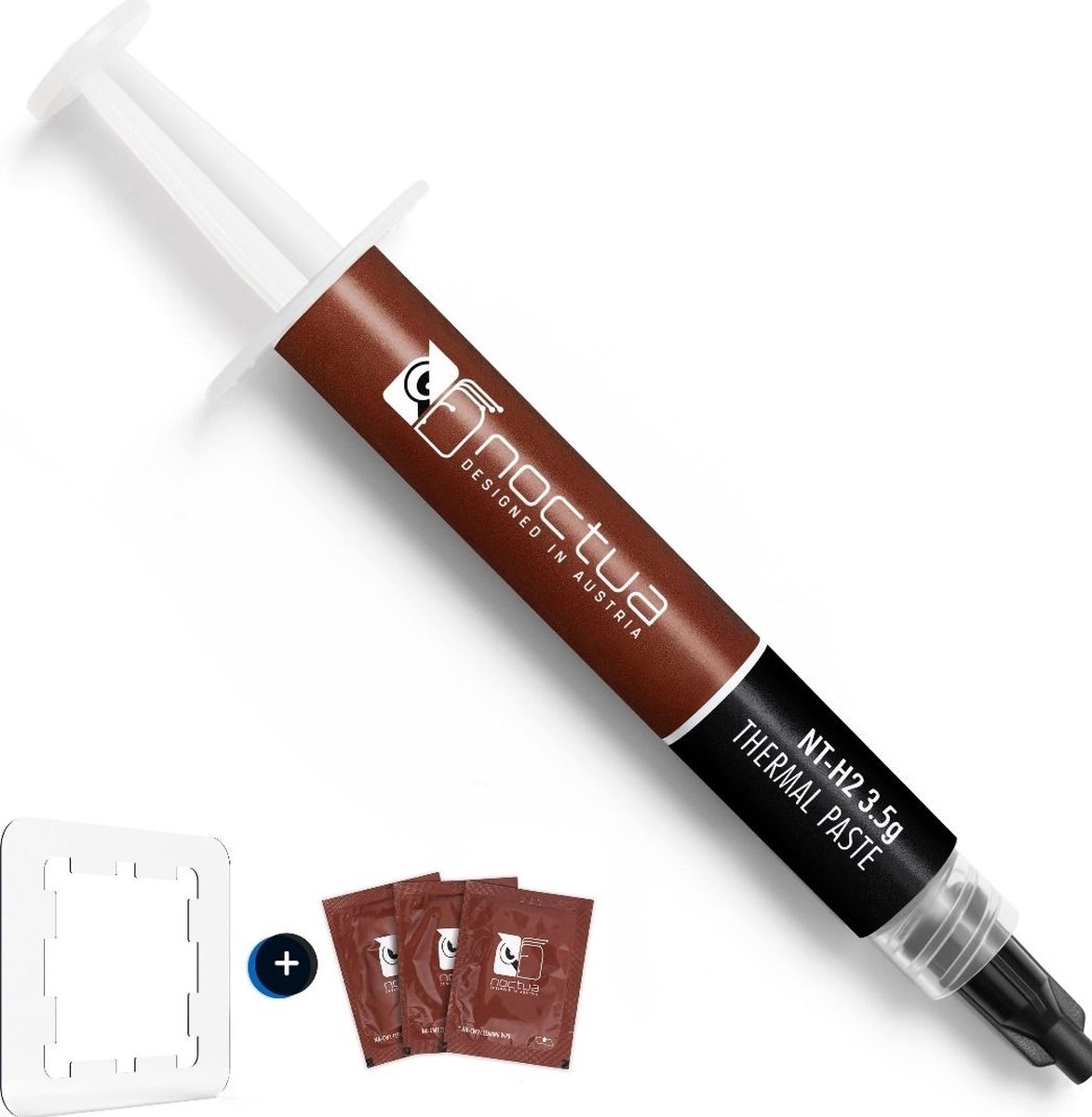 Noctua NT-H2 AM5 Edition + Thermal paste guard - Thermische pasta - 3.5g - 2.81 g/cm³ - grijs