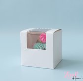 Boîte pour 1 cupcake + vitrine de magasin (25 pièces)