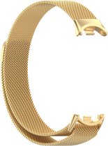 Milanees bandje - geschikt voor Xiaomi Mi Band 10 / 9 / 8 / Xiaomi Smart Band 10 / 9 / 8 - goud
