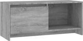 vidaXL - Tv-meubel - 90x35x40 - cm - bewerkt - hout - grijs - sonoma - eikenkleurig