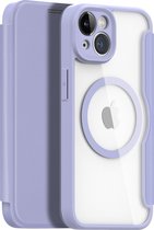 Dux Ducis - iPhone 14 Plus Hoesje - Geschikt voor Magsafe - Book Case - Paars