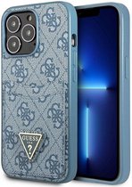 Guess 4G Double Card Back Case - Apple iPhone 13 Pro Max (6.7") - Blauw