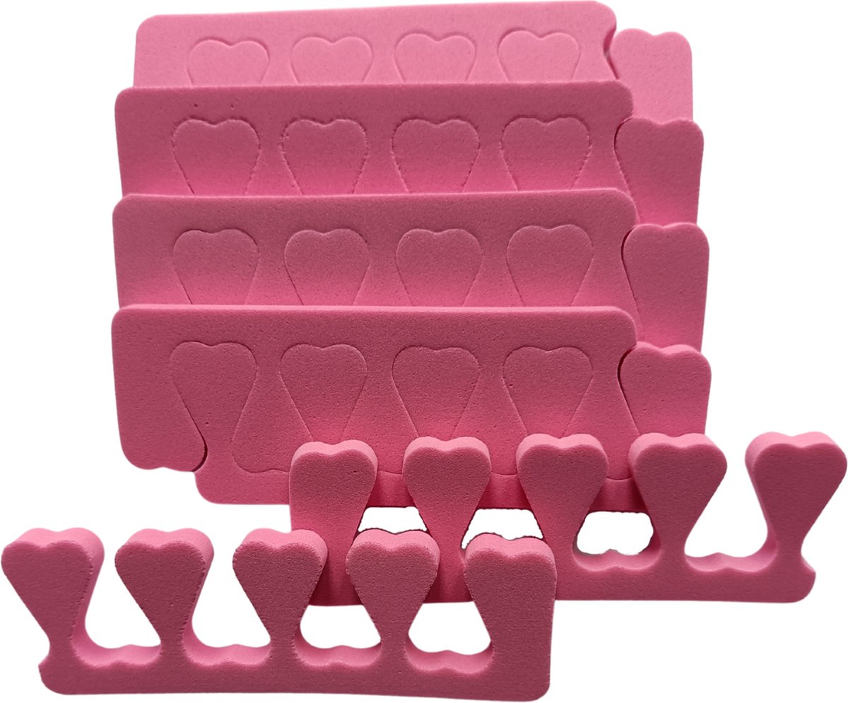 10x Teenspreiders voor het Nagels Lakken - 5 paar - Foam - Nagellakken - Nagelverzorging - Gemakkelijk Nagels Lakken - Roze - Pedicure