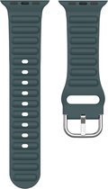 Bracelet en Siliconen - adapté pour Apple Watch Series 1/2/3/4/5/6/7/8/ Ultra/SE avec boîtier de taille 44 mm - vert olive