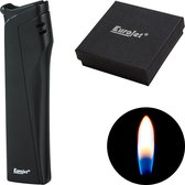 Eurojet Soft / Regular Flame Normale Vlam "Evita" Aansteker Klassiek Zwart / Classic Black in een Geschenkdoosje