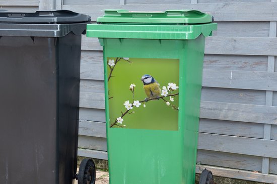 Autocollant pour contenant Pimpelmees - Branche - Fleurs - Branches fleuries - Vogel - 40x40 cm - Autocollant Kliko