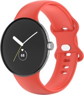 Siliconen bandje - geschikt voor Google Pixel Watch - rood