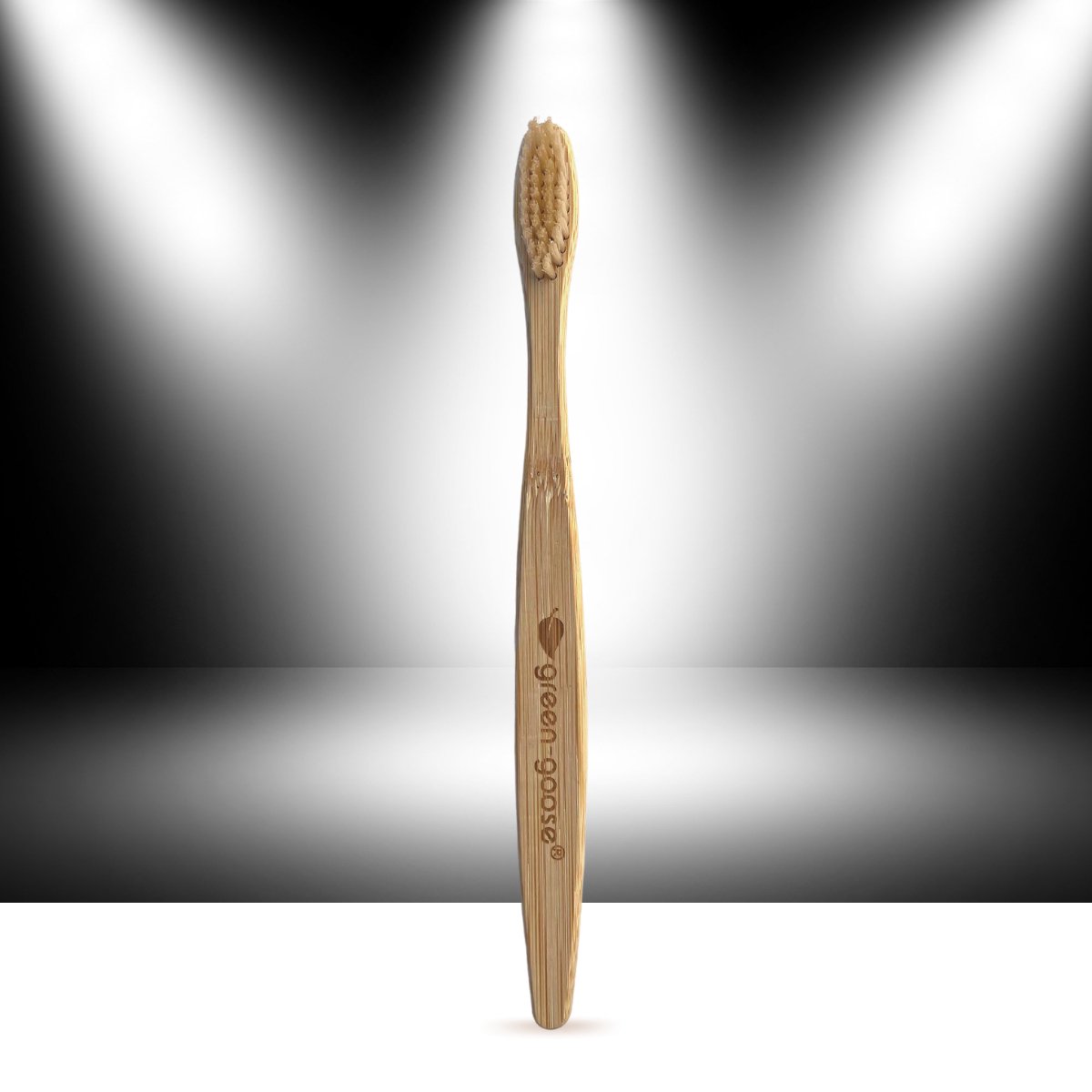 tandenborstel 23 cm bamboe/nylon bruin/geel