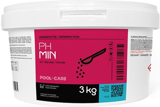 Pool-Care - pH min 3 kg - pH minus voor zwembad - Granulaat poeder - Zwembad - Spa
