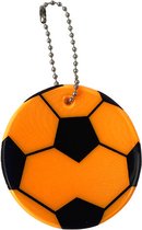 Reflecterende sleutelhanger - 1 stuks - Voetbal - Oranje