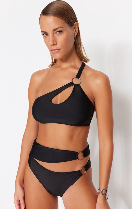 Trendyol Summer Green Textured Triangle Bikini Top - View #2