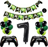 Snoes Mega Game Gamers Helium Verjaardags Ballonnen Feestdecoratie Black Cijfer Ballon nr 7