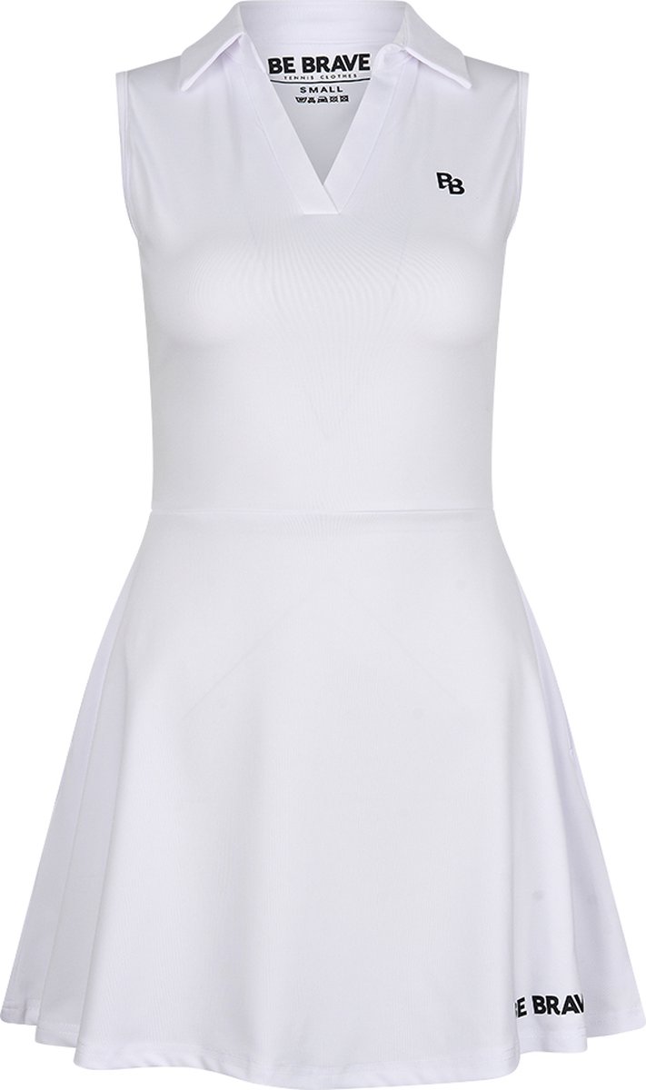 BB - Tennisjurk – Collardress – XL – Wit – Inclusief short en zakken