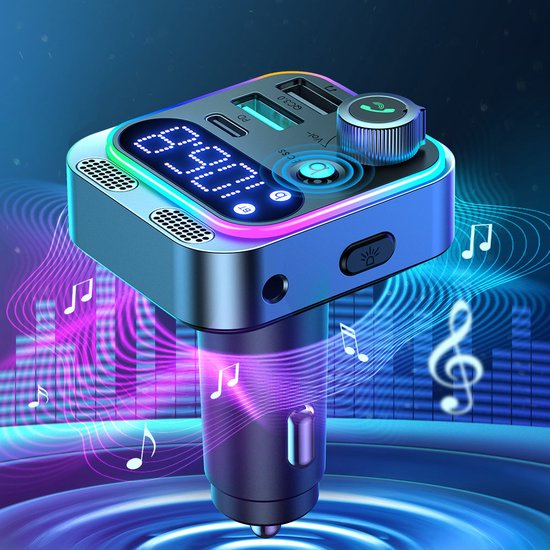 Transmetteur FM Bluetooth Caliber - Kit Voiture Mains Libres pour Appeler  et Écouter