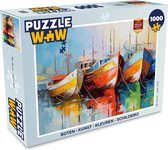 Puzzel Boten - Kunst - Kleuren - Schilderij - Legpuzzel - Puzzel 1000 stukjes volwassenen