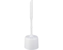 Toiletborstel Met Houder | Sneldrogend, Hygiënisch & Antibacteriële Werking | Goedkope Badkamer Accessoires in Wit | Vrijstaand Design