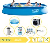 Intex Easy Set Zwembad - Opblaaszwembad - 457x84 cm - Inclusief Comfortpool Solarzeil - Ã¸457 cm Onderhoudspakket, Filter, Stofzuiger, Zwembadtegels en Warmtepomp CP