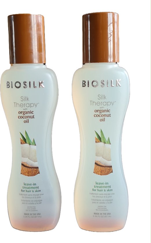 Biosilk Therapy organic coconut oil 67 ml 2 stuks Haarolie | bol